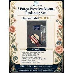 7 Parça Porselen Boyama Başlangıç Seti